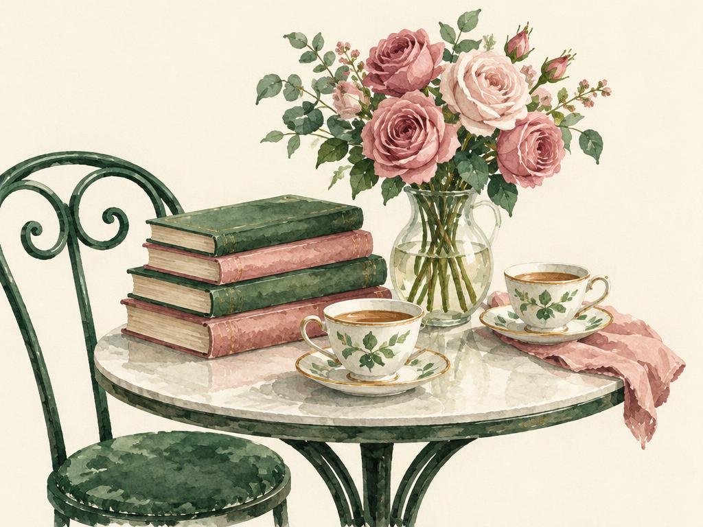 Watercolor illustration for The Book Club Kit